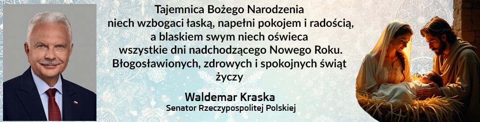 Życzenia bożonarodzeniowe - Waldemar Kraska, Senator RP